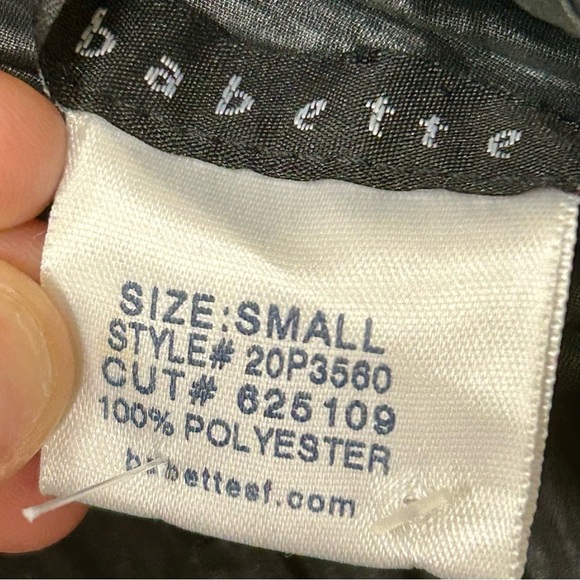 Babette Black Pleated Textured Skirt | Size Small | Made in USA - Picture 4 of 5